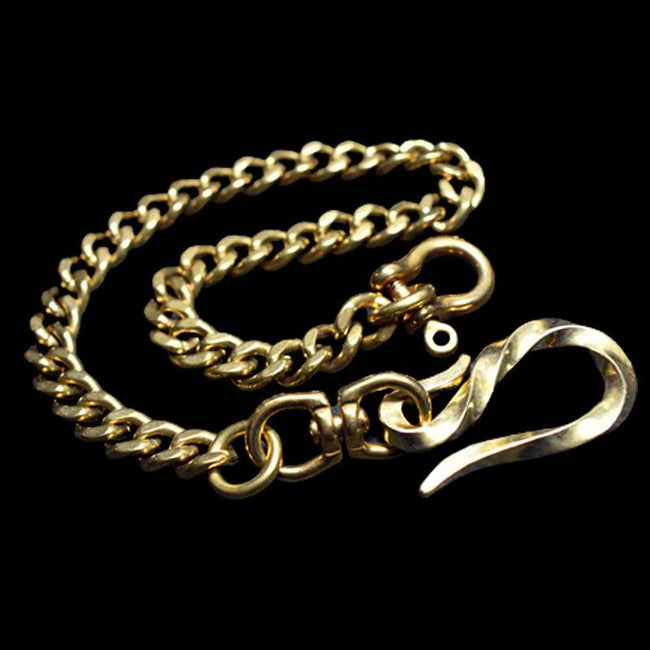 Wallet chain brass S buckle copper key chain & pants chain Hover Image