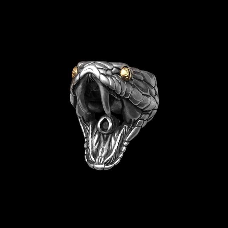 Black mamba snake rings | Silver snake rings unlocking the Black Mamba Kobe Spirit