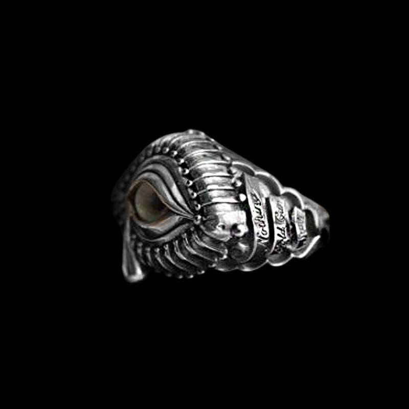 Angel rings 925 Silver angel  blue eyes ring