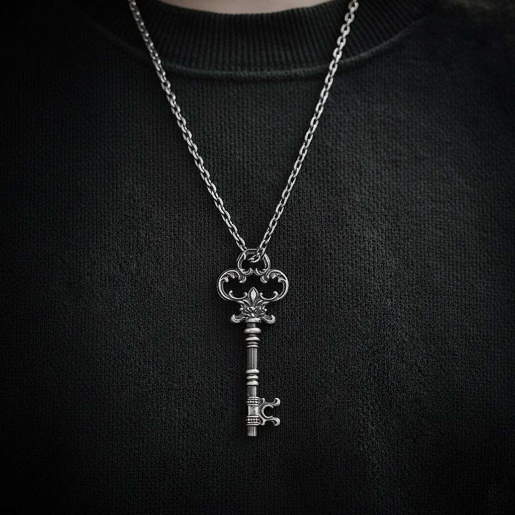 Silver Key Necklace - The Master Key to Your Soul