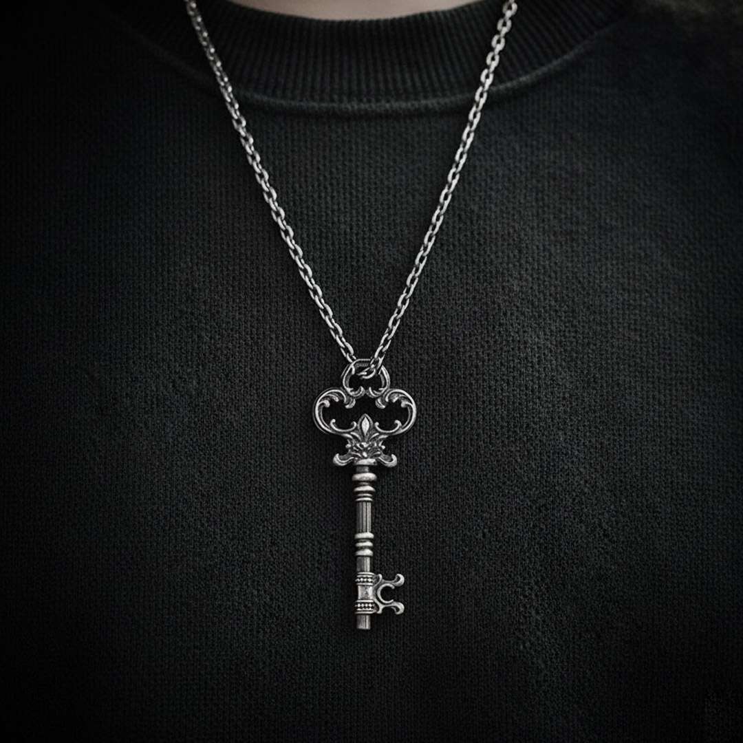 Silver Key Necklace - The Master Key to Your Soul