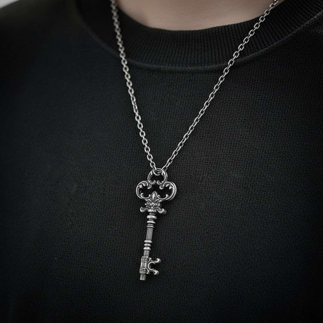 Silver Key Necklace - The Master Key to Your Soul