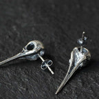 Hummingbird skull earrings cool earrings for men