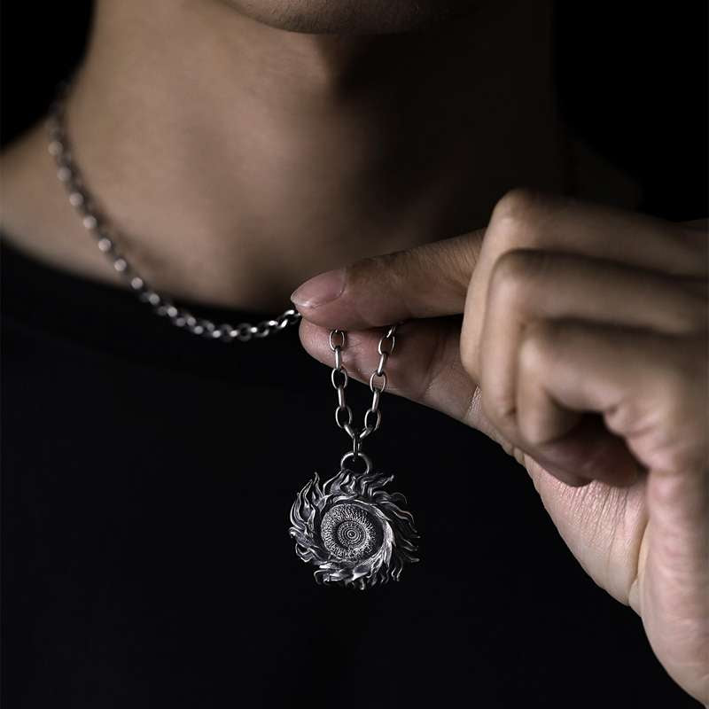 Van Gogh Sunflower 925 Silver Pendant symbolizes adoration and loyalty