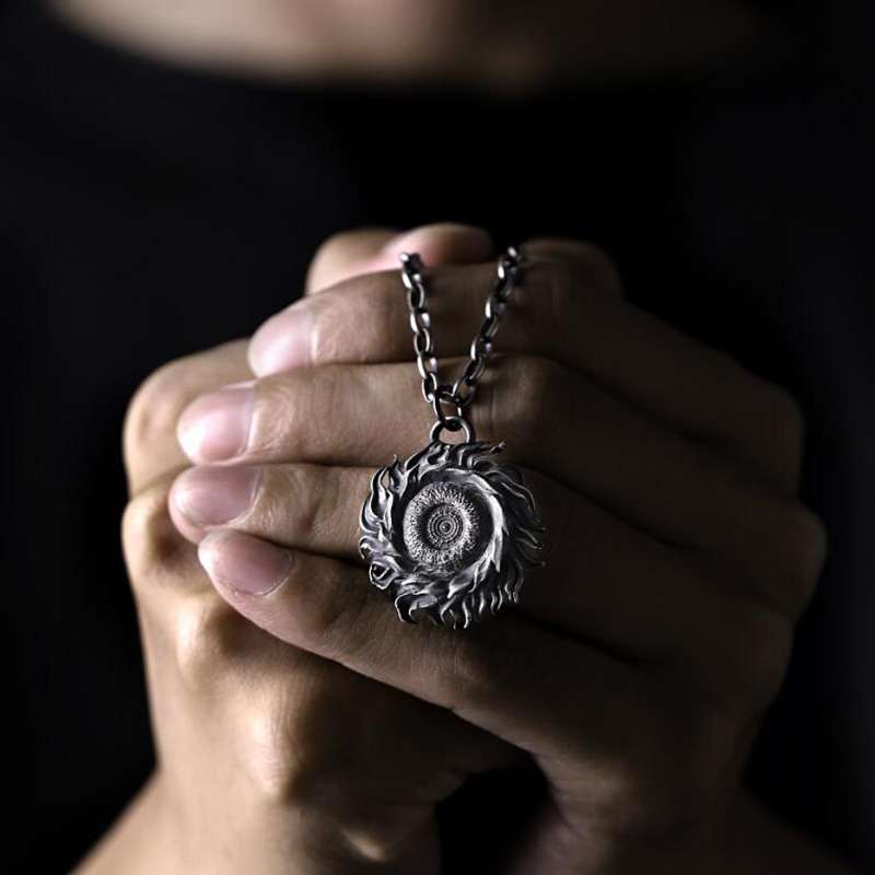 Van Gogh Sunflower 925 Silver Pendant symbolizes adoration and loyalty