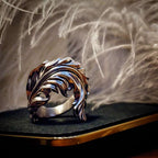 Feather ring meticulously crafted from high-quality 925 sterling silver