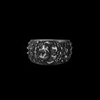 Crocodile rings 925 silver ring with crocodile leather texture