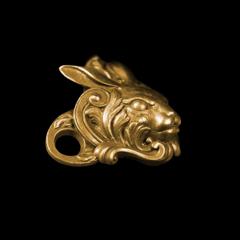 Rabbit shoe buckle brass bunny buckle & key buckle 