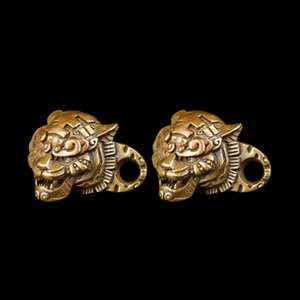 Tiger shoe buckle brass Beast King buckle & key buckle