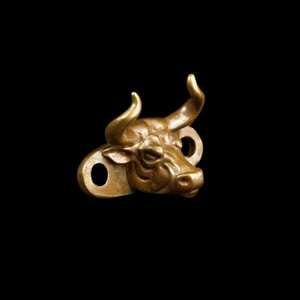 Bull shoe buckle brass horns buckle & key buckle pendant