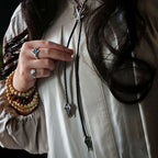 Bat Ruby Bolo Tie Necklace 925 Silver Pendant