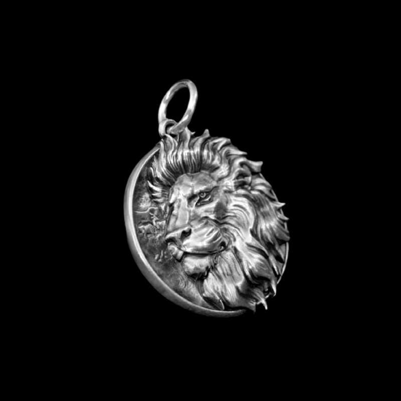 Lion Pendant Grassland Overlord lion king 925 Silver Lion necklace