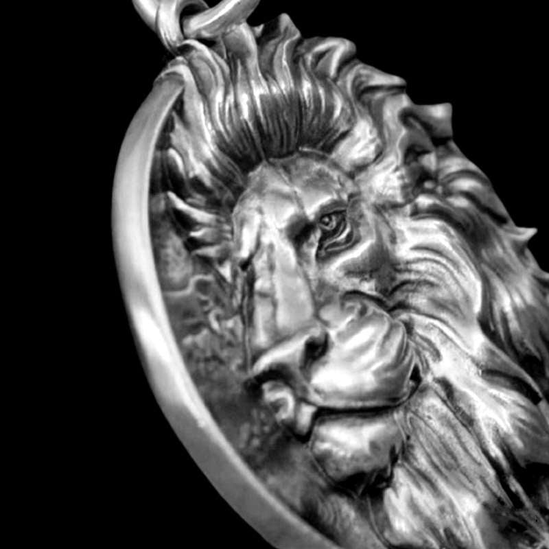 Lion Pendant Grassland Overlord lion king 925 Silver Lion necklace