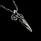 Snake necklace & perfect combination of snakes and feathers