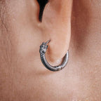 Snake Earrings | Handmade Hoop Earrings for Men