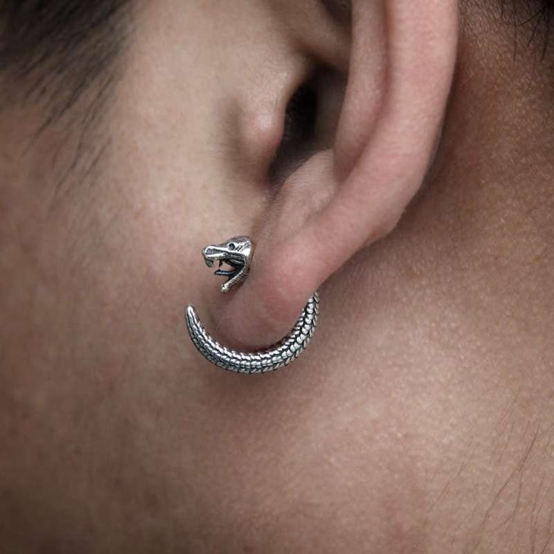 Snake stud earrings - powerful aura of confidence and strength