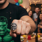 Hulk Ring Sterling Silver Carved Marvel Jewelry | MENSSKULL