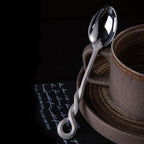 Silver Spoon Sterling silver snake swallowing egg coffee spoon