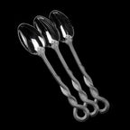 Silver Spoon Sterling silver snake swallowing egg coffee spoon