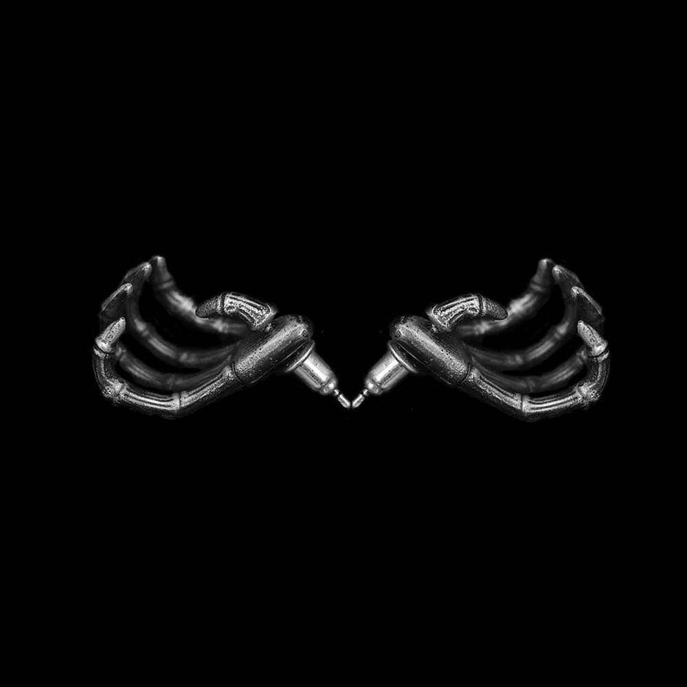 Skull Hand Earrings Stud - Symbolizing Breakthrough and Rebirth