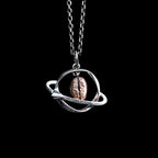 Coffee Planet Pendant Necklace | Customize Personalized Coffee Necklace