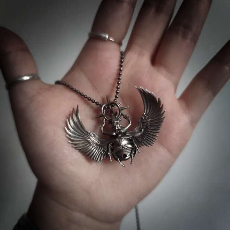 Scarab Necklace Unveiling Sterling Silver Scarab Ancient Symbolism	