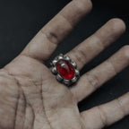Ruby Skull Ring