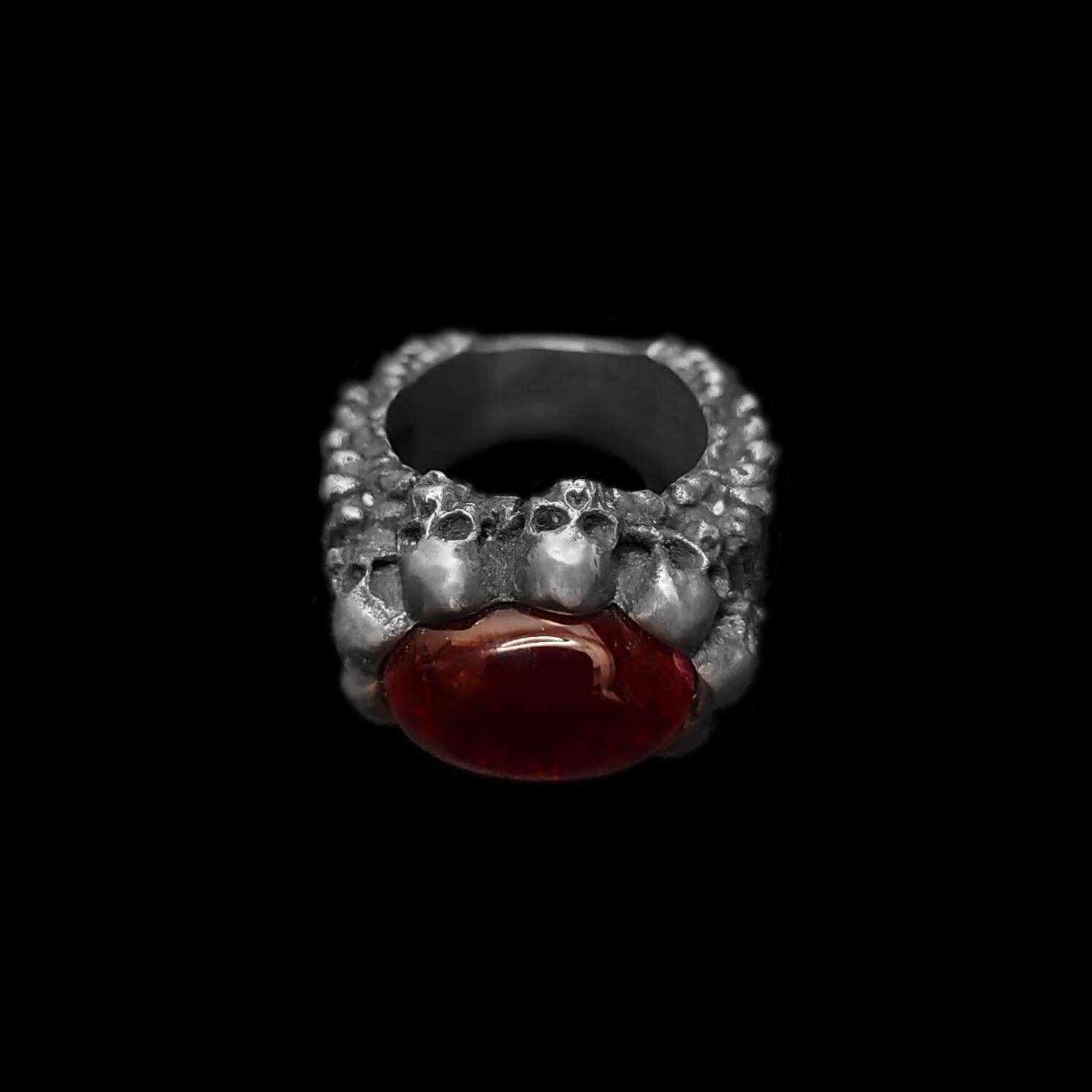 Ruby Skull Ring