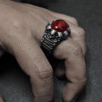 Ruby Skull Ring