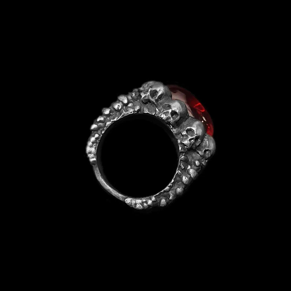Ruby Skull Ring