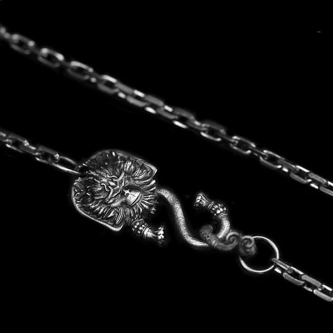 Black myth wukong jewelry necklace handmade from silver Hover Image