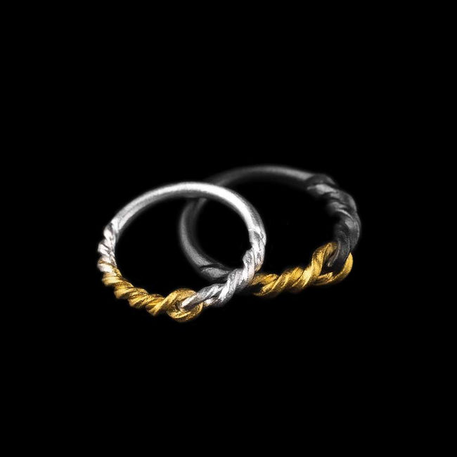 Eternal Bond Couples Promise Rings | 925 Silver & 24K Gold Main Image