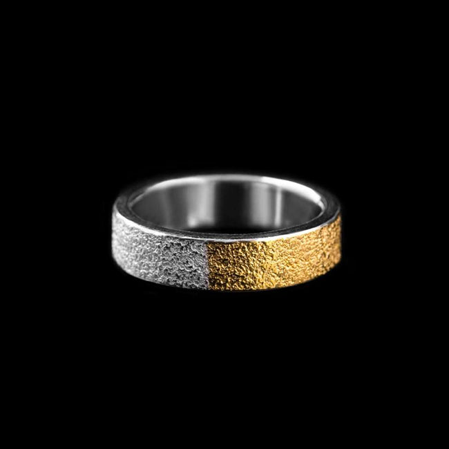 Promise Ring for Men | Half Silver & Gold Band – Which Finger to Wear? Hover Image