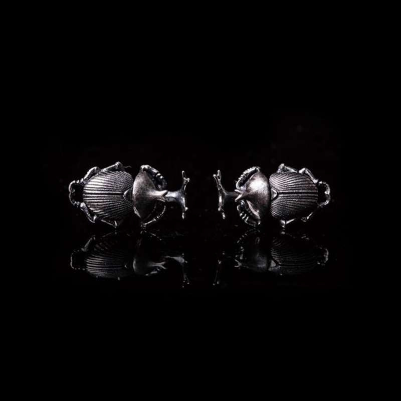 Charming Lady Beetle Stud Earrings | Handmade 925 Sterling Silver Nature-Inspired Jewelry