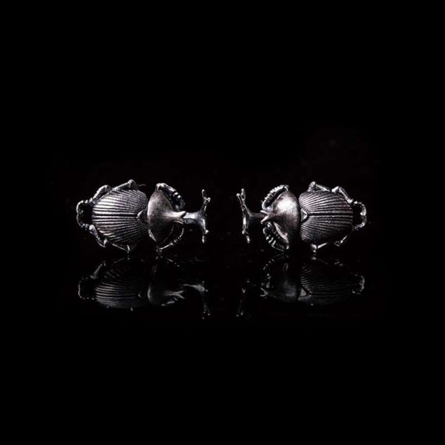 Charming Lady Beetle Stud Earrings | Handmade 925 Sterling Silver Nature-Inspired Jewelry Main Image