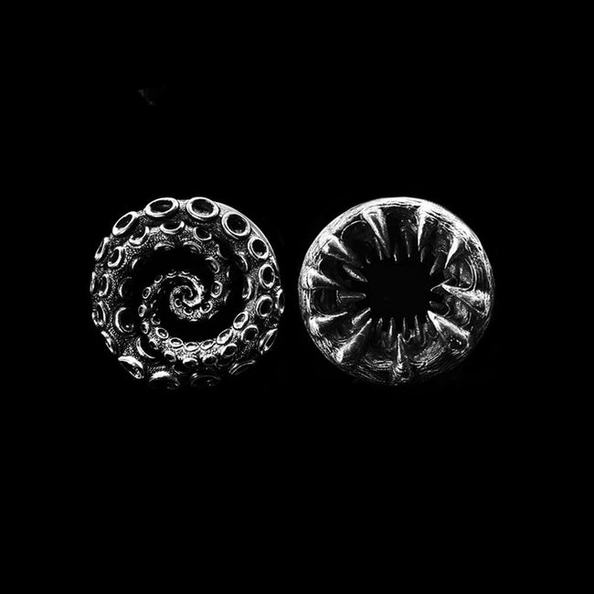 Shoggoth Silver Ear Tunnels – Eldritch Maw & Tentacle Abyss Plugs Hover Image