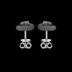 Coiled Snake Earrings - Handmade 925 Silver Men's Serpent Jewelry