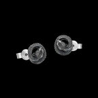 Coiled Snake Earrings - Handmade 925 Silver Men's Serpent Jewelry