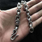 SKULL REIGN S-Buckle Chain Bracelet with Detachable Silver Accents