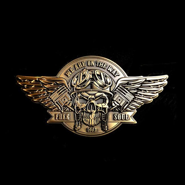 Skull Metal Car Badges | Custom 3D Motorcycle Stickers & Auto Emblems Main Image