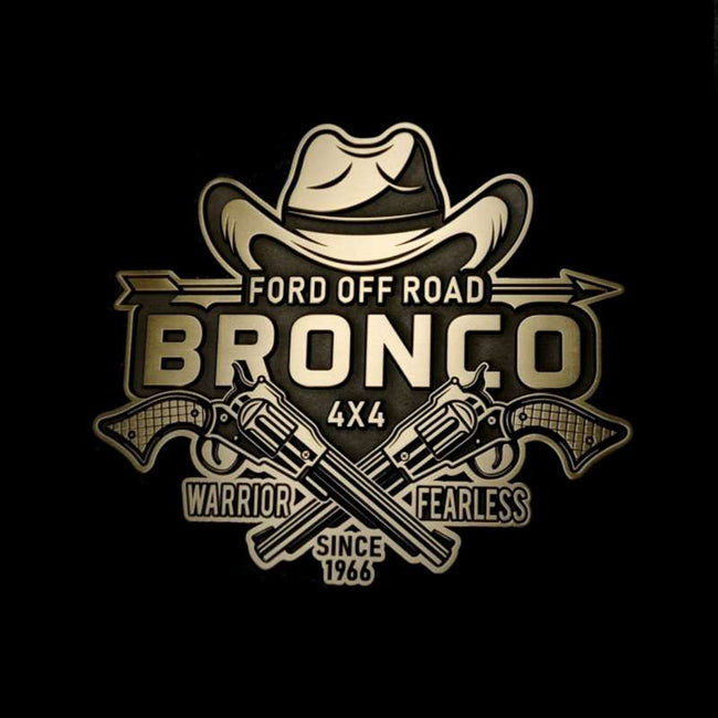 Ford Mustang Badge | Bronco Off-Road Warrior Emblem with 3M Tape Main Image