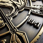 Indian Skull Brass Car Badge | Handcrafted Metal Emblems with 3M Adhesive