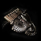 Harley Eagle Motorcycle Emblem - Brass 3D Eagle Badge with 3M Adhesive