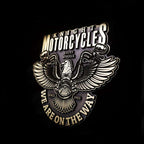 Harley Eagle Motorcycle Emblem - Brass 3D Eagle Badge with 3M Adhesive