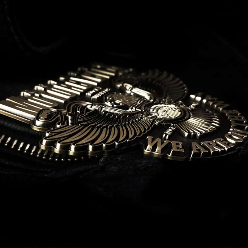 Harley Eagle Motorcycle Emblem - Brass 3D Eagle Badge with 3M Adhesive