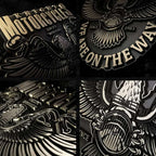 Harley Eagle Motorcycle Emblem - Brass 3D Eagle Badge with 3M Adhesive