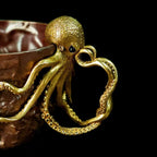 Copper Coffee Cup | Brass Octopus Handle Mug – Red Copper Drinkware