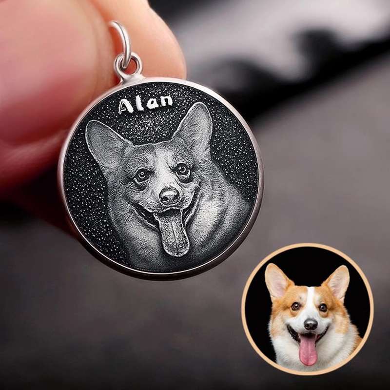 Personalized 925 Silver Photo Coins – Custom Engraved Keepsakes for Loved Ones & Pets