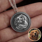 Personalized 925 Silver Photo Coins – Custom Engraved Keepsakes for Loved Ones & Pets