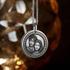 Personalized 925 Silver Photo Coins – Custom Engraved Keepsakes for Loved Ones & Pets